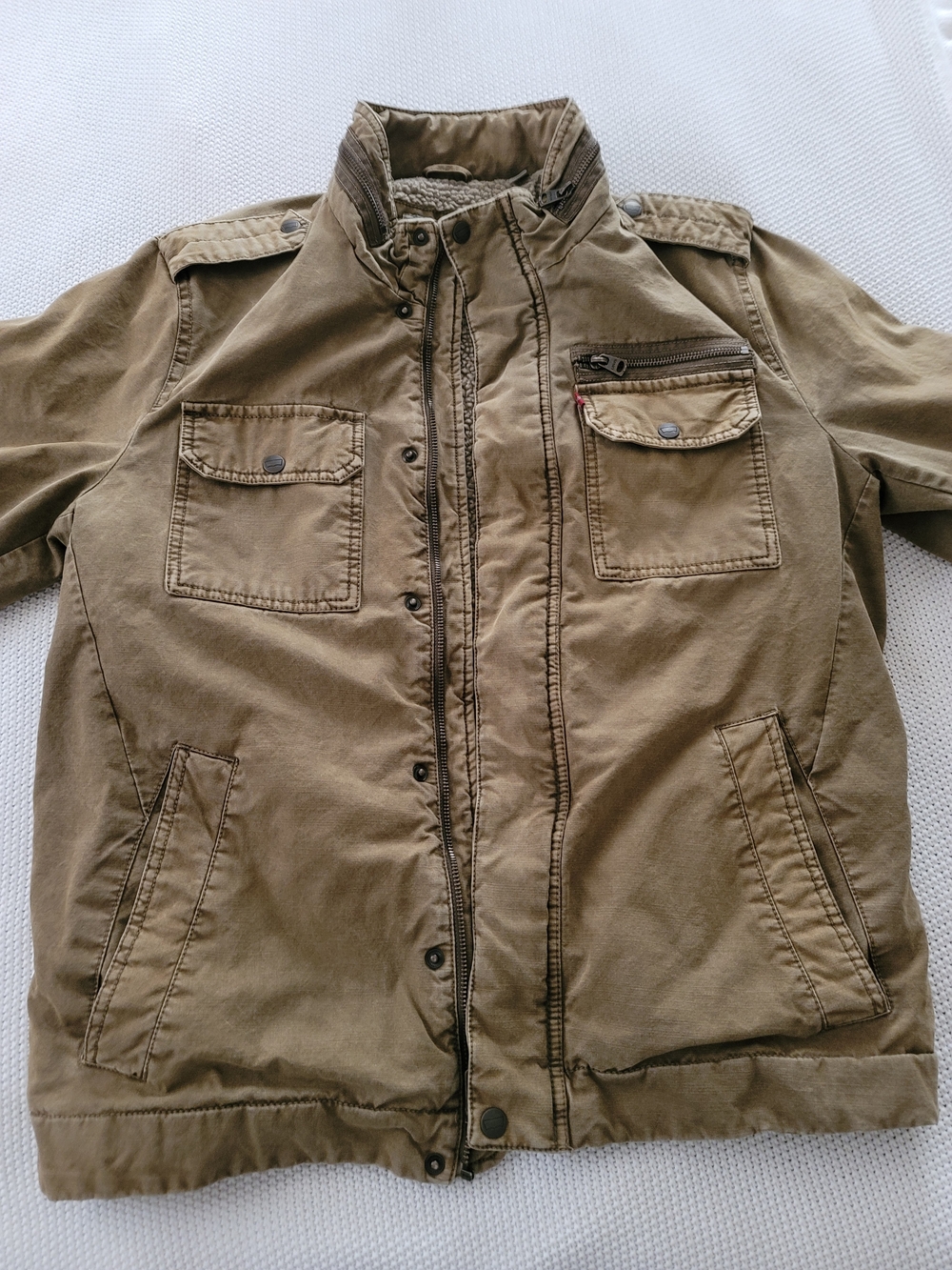 Levi's Men's Olive/Tan Military Utility Field Jacket